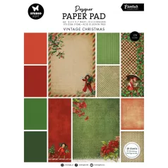   Kollázs papírkészlet A4 Studio Light Vintage Christmas Designer Paper Pad (36 lap)