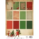 Kollázs papírkészlet A4 Studio Light Vintage Christmas Designer Paper Pad (36 lap)