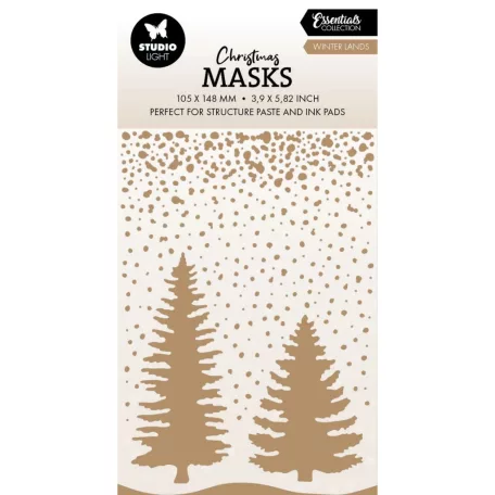 Stencil A6 Studio Light Vintage Christmas Mask Winter Land (1 db)