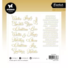   Kivágatok  Studio Light  Sentiments Classic Gold Christmas Paper Elements (1 csomag)