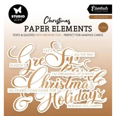  Kivágatok  Studio Light  Sentiments Classic Bronze Christmas Paper Elements (1 csomag)