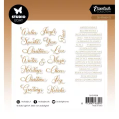   Kivágatok  Studio Light  Sentiments Classic Bronze Christmas Paper Elements (1 csomag)