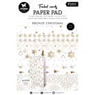 Papírkészlet Studio Light Bronze Christmas Essentials Foiled Cards Paper Pad (24 lap)