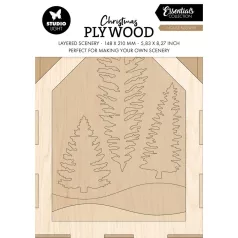   Ház DIY dekoráció  Studio Light  House Scenery Christmas Plywood (20 ív)