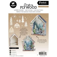   Ház DIY dekoráció  Studio Light  House Scenery Christmas Plywood (20 ív)