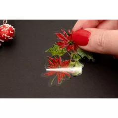   Átlátszó matricák  Studio Light  Vintage Christmas Transparent Stickers on Roll Greens (1 db)