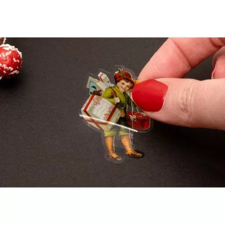 Átlátszó matricák  Studio Light  Vintage Christmas Transparent Stickers on Roll Celebration (1 db)