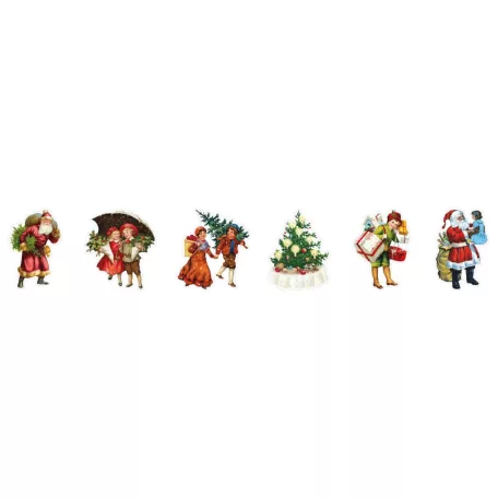 Átlátszó matricák  Studio Light  Vintage Christmas Transparent Stickers on Roll Celebration (1 db)