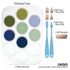 PanPastel tégelyes porpasztell készlet, 7 db + kiegészítők - Flower Coloring 2