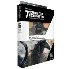   PanPastel tégelyes porpasztell készlet, 7 db + kiegészítők - Sketch and Tone