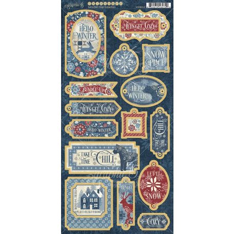 Graphic 45 Let's Get Cozy Chipboard Chipboard (1 ív)