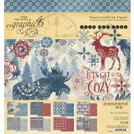   Graphic 45 Let's Get Cozy Scrapbook papírkészlet 8" (20 cm) Collection Pack (24 lap)