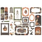 Graphic 45 Ghostly Greetings Kivágatok Chipboard Tags & Frames (1 csomag)