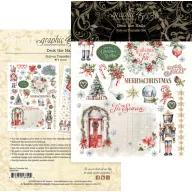   Graphic 45 Deck the Halls Kaparós matrica Rub-On Transfers (2 ív)