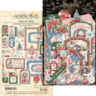   Graphic 45 Deck the Halls Kivágatok Chipboard Tags & Frames (1 csomag)