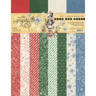   Graphic 45 Deck the Halls Scrapbook papírkészlet A4 Patterns & Solids (16 lap)