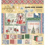   Graphic 45 Deck the Halls Scrapbook papírkészlet 8" (20 cm) Collection Pack (24 lap)