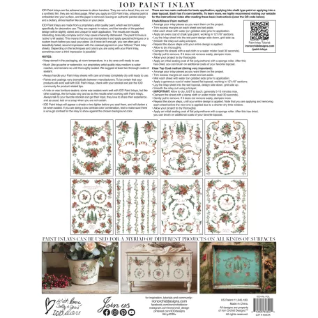 IOD LA FOLIE Festéklenyomat lap12"X16" (30x40 cm) IOD Paint Inlay (8 ív) – New Winter 2025