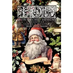   IOD SANTA’S HOLLOW – New Winter 2025 Transzfer fólia 8"X12" (20x30 cm) IOD Decor Transfer (8 ív)
