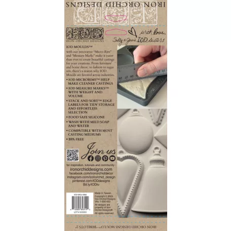 IOD BIBELOTS  2  – New Winter 2025 Öntőforma 6″X10″ Decor Mould (1 db)