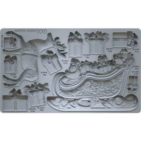 IOD Santa’s Sleigh Öntőforma 6″X10″ Decor Mould (1 db)