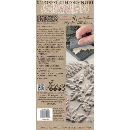 IOD WINTER FORAGE – New Winter 2025 Öntőforma 6″X10″ Decor Mould (1 db)