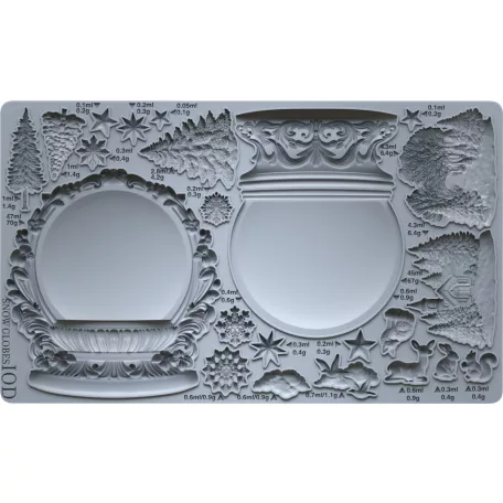 IOD SNOW GLOBES – New Winter 2025 Öntőforma 6″X10″ Decor Mould (1 db)