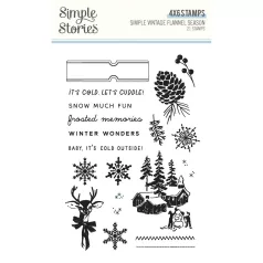   Simple Stories Simple Vintage Flannel Season Szilikonbélyegző Clear Stamps (1 csomag)
