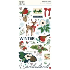   Simple Stories Simple Vintage Flannel Season Chipboard matrica Chipboard Stickers  (1 ív)