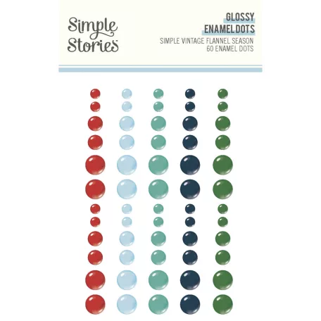Simple Stories Simple Vintage Flannel Season Díszítőelem Enamel Dots (1 ív)