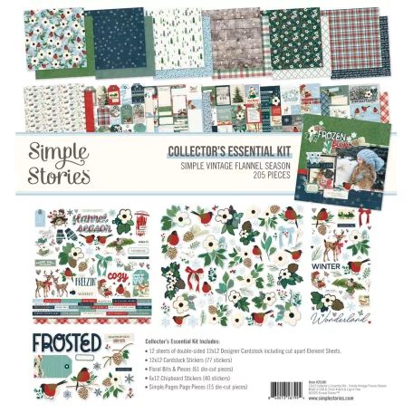 Simple Stories Simple Vintage Flannel Season Scrapbook papírkészlet 12" (30 cm) Collector's Essential Kit (1 csomag)