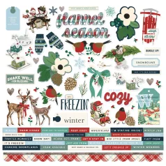  Simple Stories Simple Vintage Flannel Season Matrica 12" (30 cm) Cardstock Stickers (1 ív)