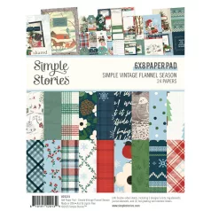   Simple Stories Simple Vintage Flannel Season Papírkészlet 6"x8" Paper Pad (24 lap)