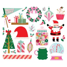   Simple Stories Hard Candy Christmas Kivágatok Big Bits & Pieces (1 csomag)