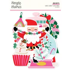   Simple Stories Hard Candy Christmas Kivágatok Big Bits & Pieces (1 csomag)
