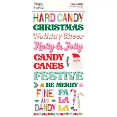   Simple Stories Hard Candy Christmas Matrica Foam Stickers (2 ív)