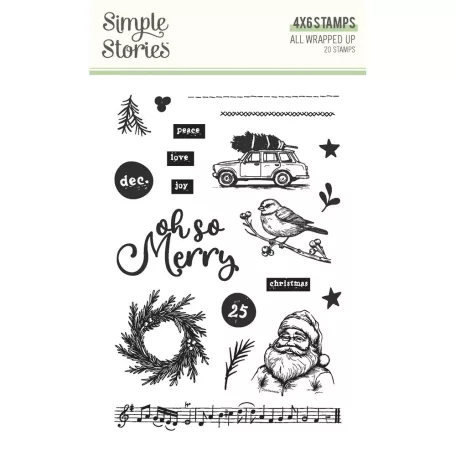 Simple Stories All Wrapped Up Szilikonbélyegző Clear Stamps (1 csomag)
