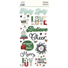 Simple Stories All Wrapped Up Matrica Foam Stickers (2 ív)