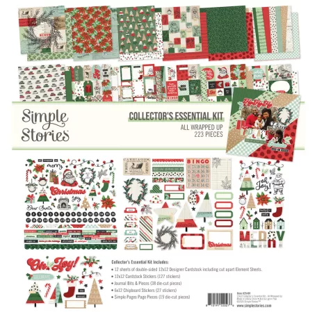 Simple Stories All Wrapped Up Scrapbook papírkészlet 12" (30 cm) Collector's Essential Kit (1 csomag)