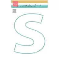 Marianne Design stencil S betű (1 csomag)