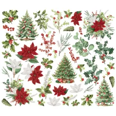   Simple Stories Simple Vintage Believe Kivágatok Floral Bits & Pieces (1 csomag)