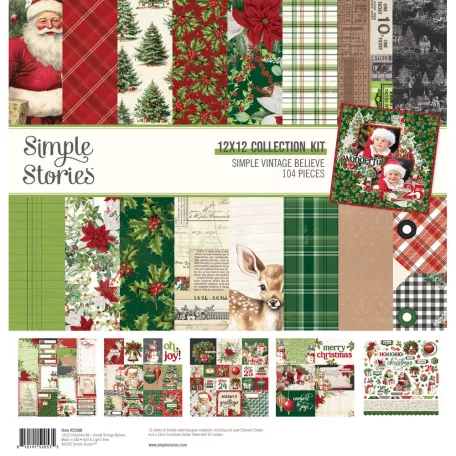 Simple Stories Simple Vintage Believe Scrapbook papírkészlet 12" (30 cm) Collection Kit (1 csomag)