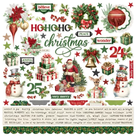 Simple Stories Simple Vintage Believe Matrica 12" (30 cm) Cardstock Stickers (1 ív)