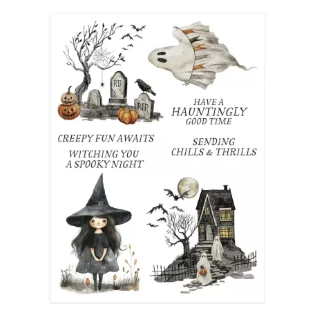Spellbinders Kaparós matrica Stay Spooky Rub-On (2 ív)