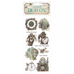   Stamperia Voyages Fantastiques Kaparós matrica  Mechanical Wonders Rub-On (1 ív)