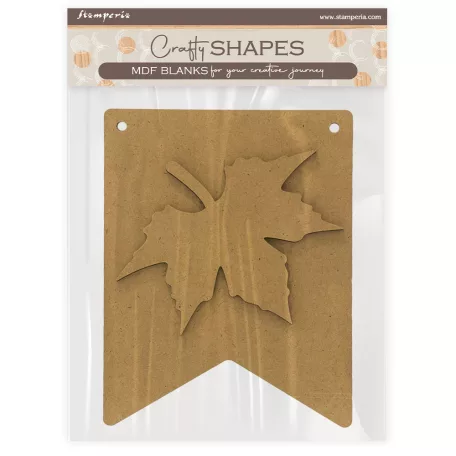 Stamperia Whispering Woods MDF alap  Leaf Crafty Shapes MDF BLANKS (1 db)