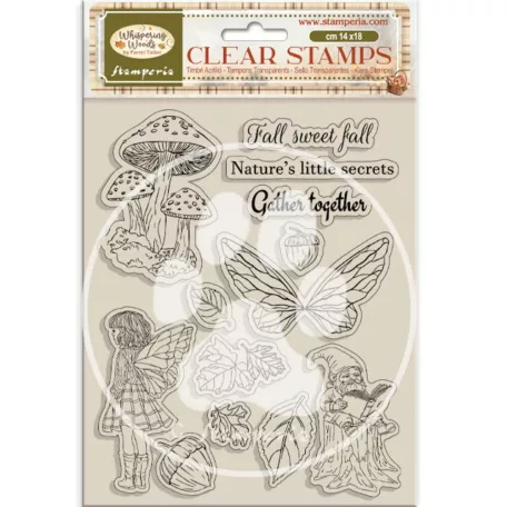 Stamperia Whispering Woods Szilikonbélyegző A5 Mushrooms and Fairies Clear Stamps (1 csomag)