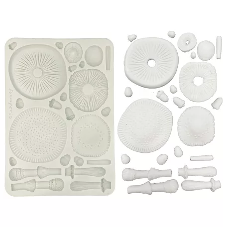 Stamperia Whispering Woods Szilikon öntőforma A5 Mushrooms 3D Silicon Mould (1 db)