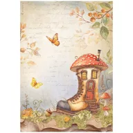   Stamperia Whispering Woods Rizspapír A4 4 Cards Rice Paper (1 ív)