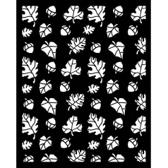   Stamperia Whispering Woods Vastag stencil 20x25cm Leaves and Acorns Pattern Thick Stencil  (1 db)